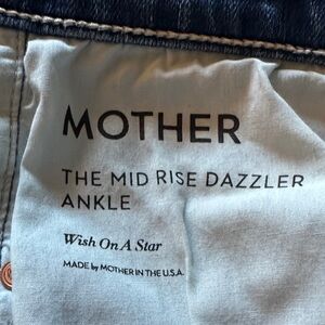 MOTHER Mid Rise Dazzler Ankle Jeans - Blue Denim